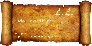 Luda Leonárd névjegykártya